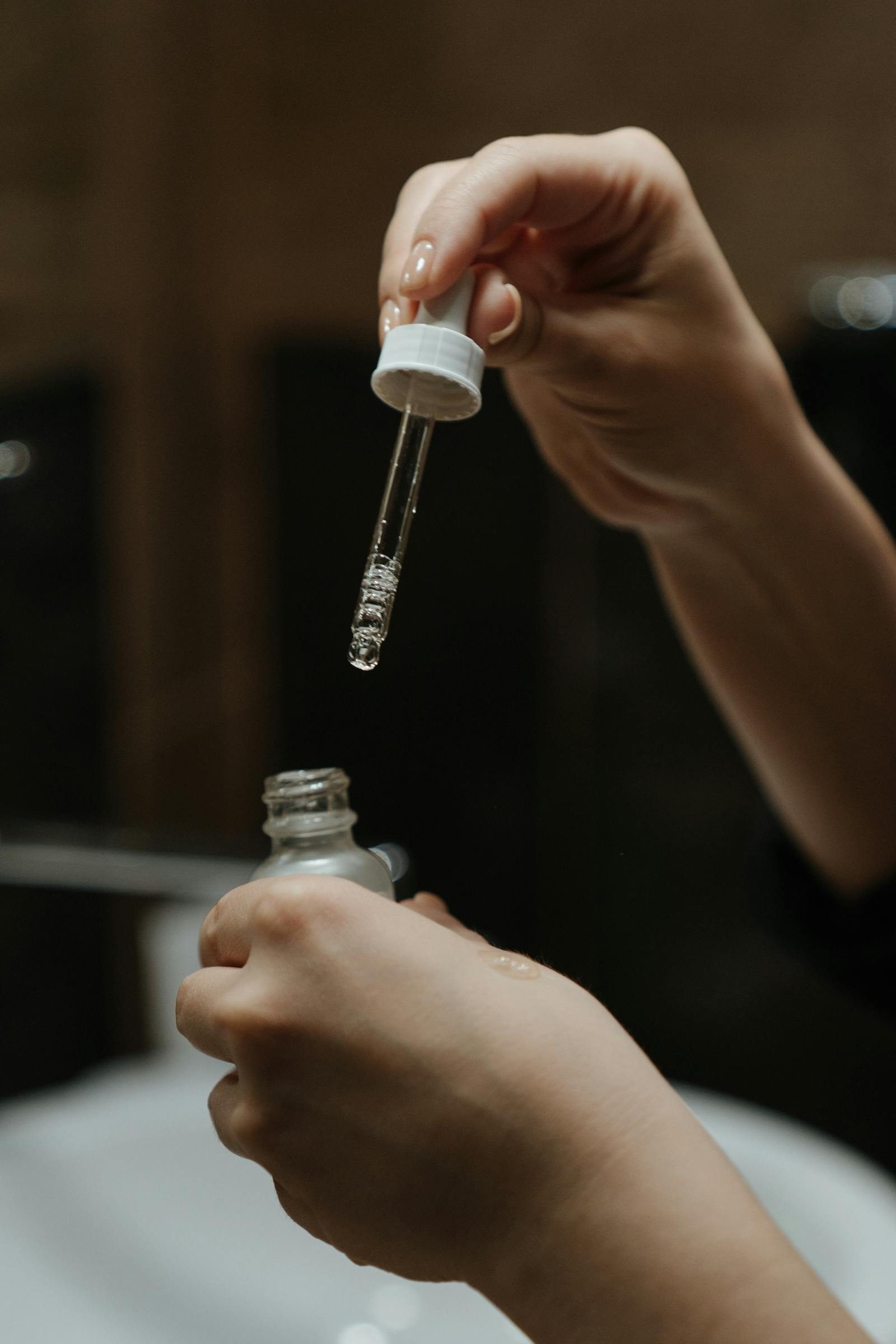 White BHA serum bottle representing a typical 2% salicylic acid acne treatment